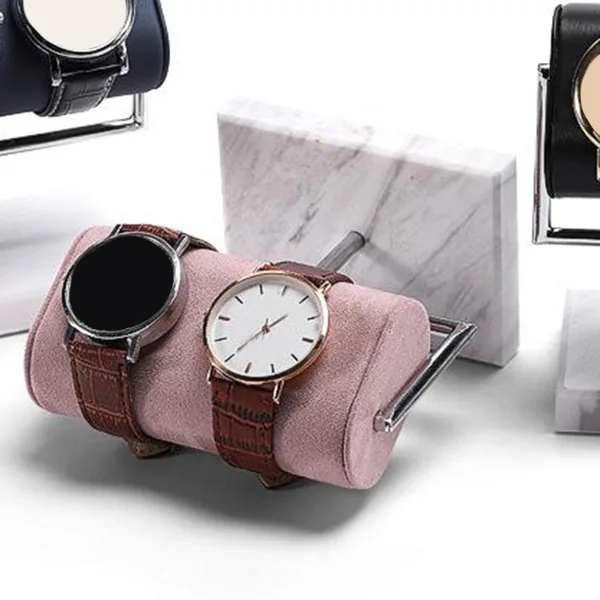 

2Pcs New Watch Display Metal Bracket Marble Base Watch Storage Table