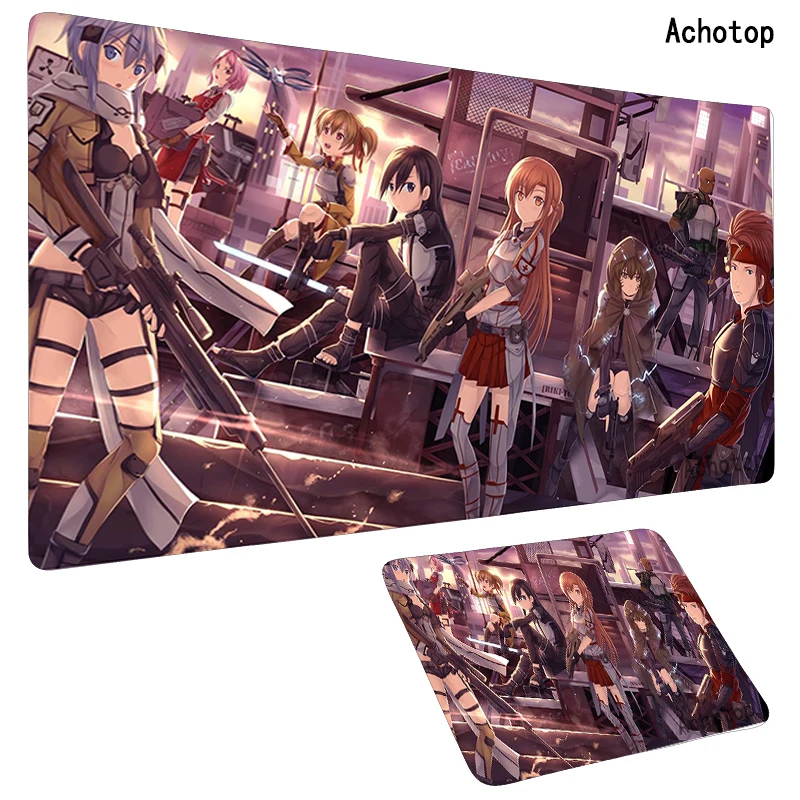 

Игровой коврик для мыши Sword Art Online 900x400, XXL, компьютерный коврик для мыши, большой XL резиновый скоростной Настольный коврик для клавиатуры и мы...