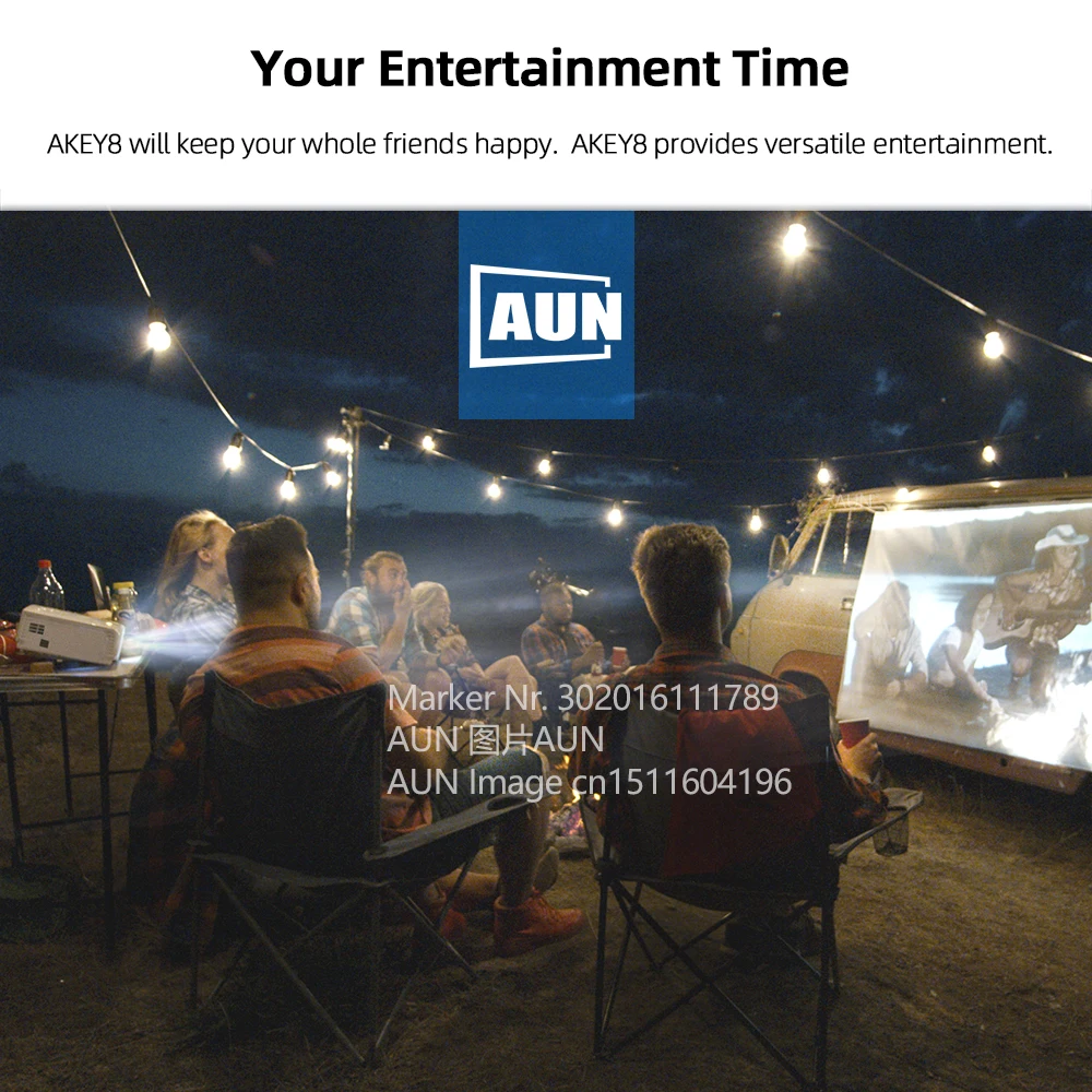 Full HD AUN AKEY8 светодиодный проектор для домашнего проектора Android 9 домашний