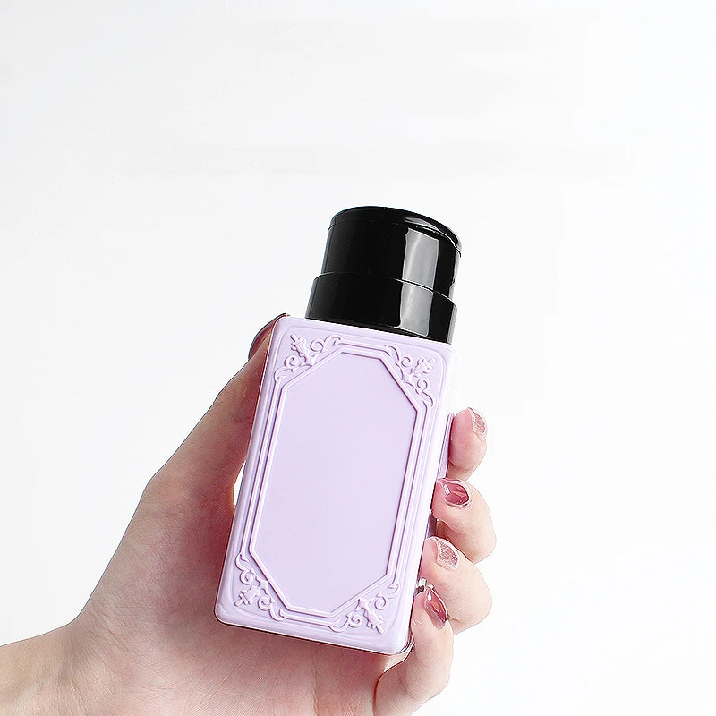 200мл Пустая насосная бутылка для алкоголя для очистки лосьона, диспенсер для заправки лака для ногтей, жидкого контейнера для средства для снятия лака для ногтей.