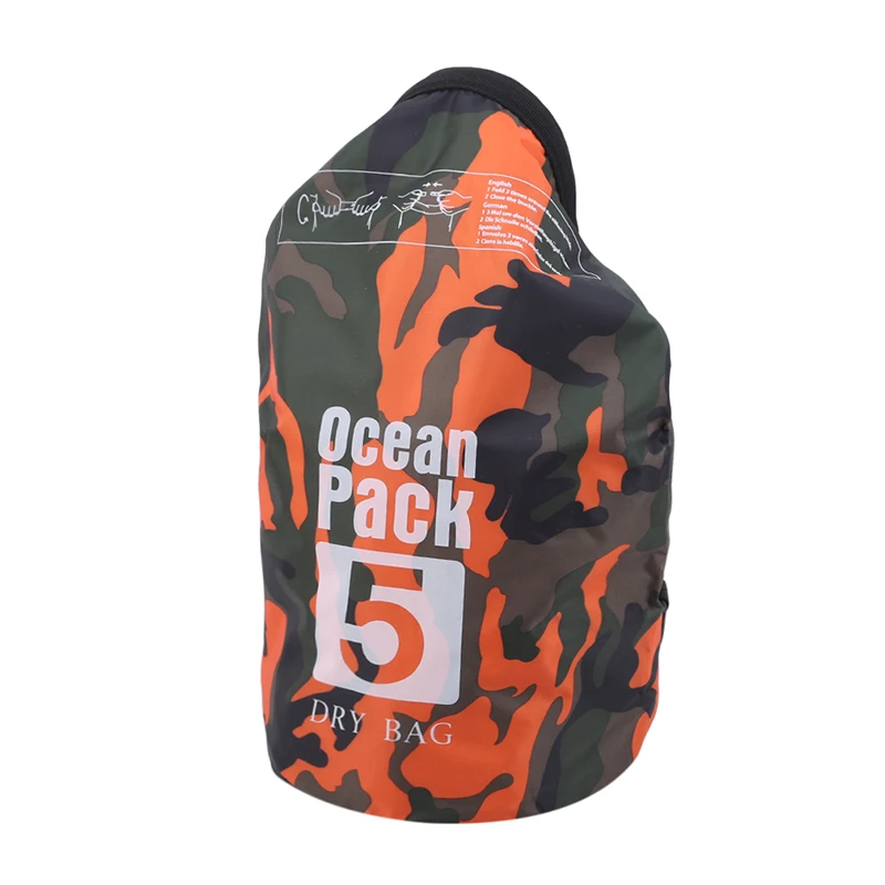 

Outdoor Bag Camouflage Portable Rafting Diving Dry Bag Sack PVC Waterproof Folding Swimming Storage Bag for River Trekking