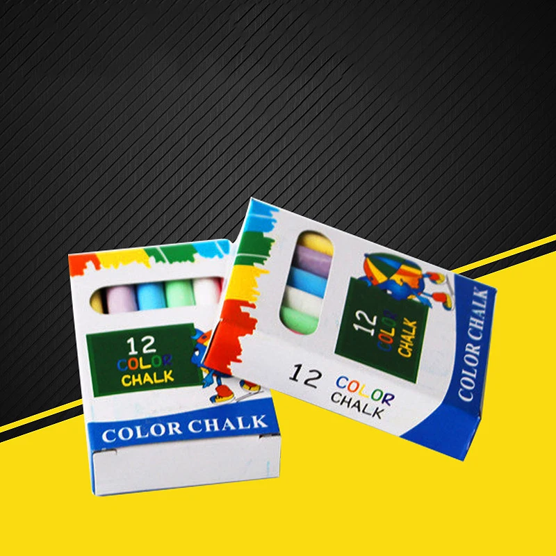 

12Pcs/set 6 Colors Students Children's Dustless Chalk Pen Drawing Chalks For Blackboard Stationary Office School Supplies