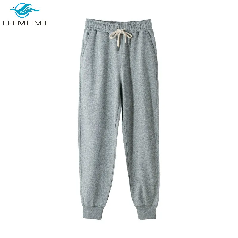 

Men Winter Autumn Fashion Elastic Waist Solid Color 320G Heavyweight Cargo Pants Male Japan Style Harajuku Casual Loose Trousers