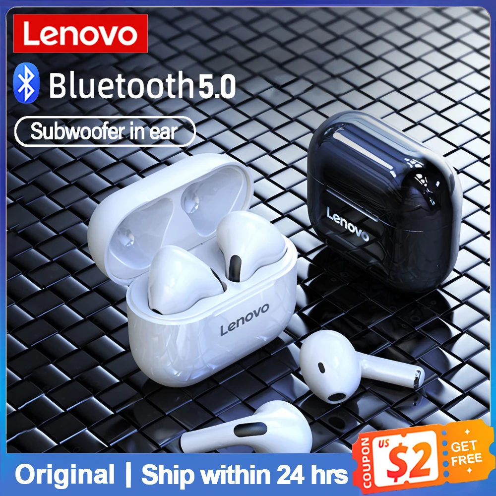 

Original Lenovo LP40 TWS Wireless Earphone Bluetooth 5.0 Semi-in-ear Headphone Touch Control Dual Stereo Earbuds For iOS/Android
