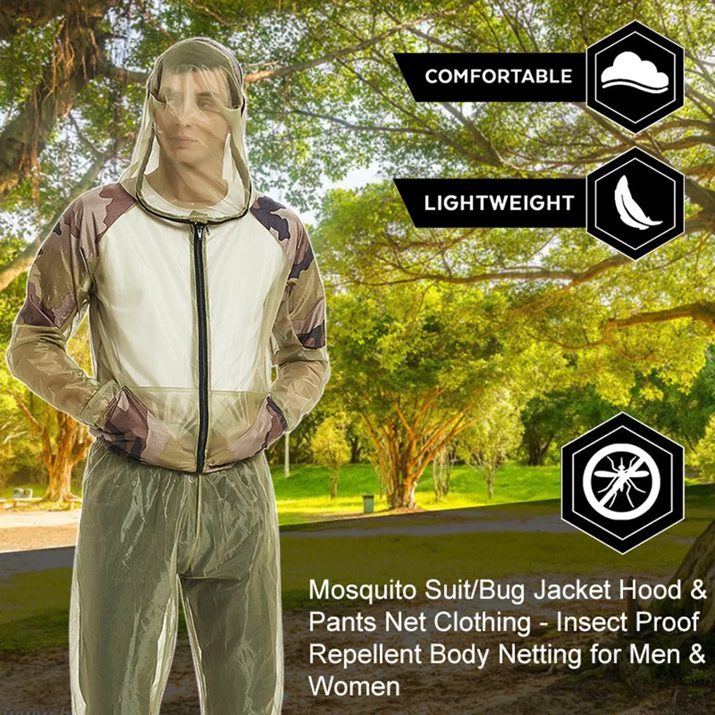 Mitts Anti Mosquito Suit Protect Suits Yarn Adjustable Buttons Clothing | Fishing Jerseys
