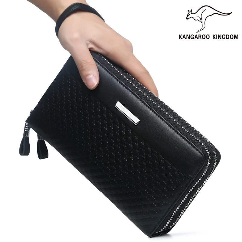 Мужские сумки клатчи Kangaroo Kingdom брендовая сумка из натуральной кожи на двойной