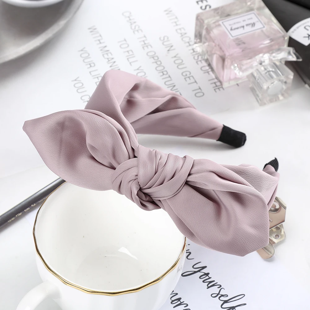 12 Haimeikang Hairband кроличьи уши ткань лук ободок девушки женщины волосы обруч ленты аксессуары для повязки на голову для Девочки Головные уборы - Цвет: 12