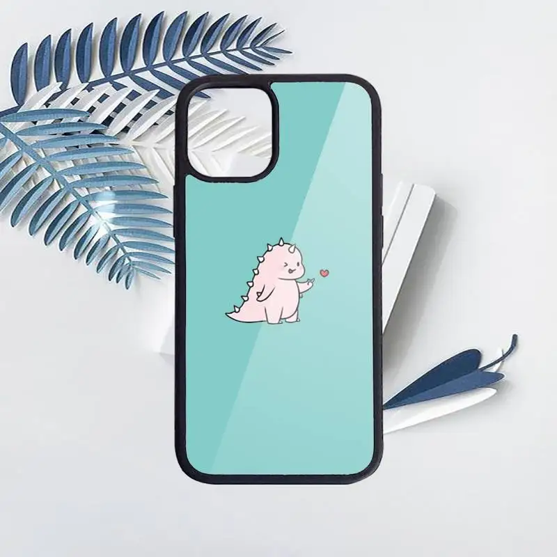 

dinosaur Cartoon Couple friends Phone Case for iPhone 11 12 pro XS MAX 8 7 6 6S Plus X 5S SE 2020 XR Hard PC
