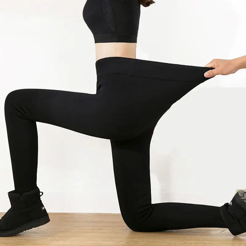 

Women's Winter Leggings Chic High Waist Girl Trousers Warm Tights Plus Size Women Clothing Female Pants Gym Fitness 5xl Leggings