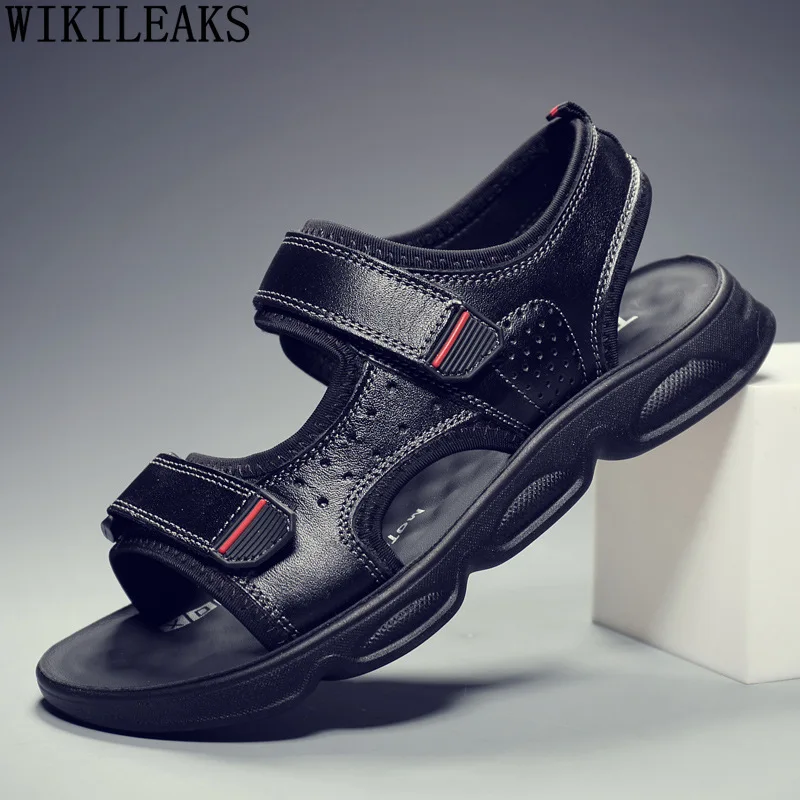 

Sandals Genuine Leather Beach Shoes Men Sandals for Men Outdoor Beach Sandals Mens Sandals 2022 Summer Designer Shoes Man Scarpe