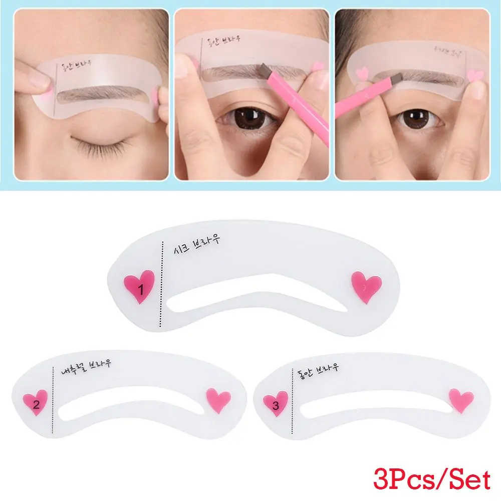 

Beauty Accessories 3 Styles Grooming Template Tool Drawing Guide Thrush Card Eyebrow Shaper Kit Eyebrow Stencils Shaper