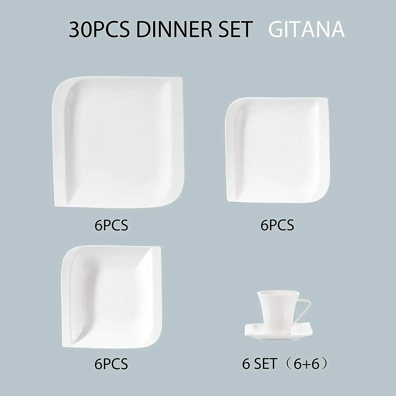 VANCASSO 30 штук цвета слоновой кости белый фарфор наборы посуды включены чашки