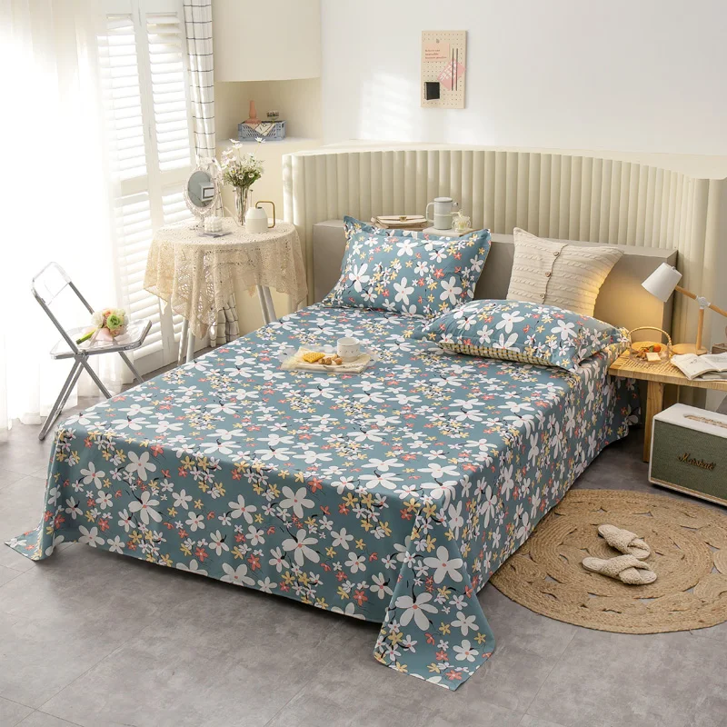 Сатиновое постельное белье "Цветы Северной Европы" для кроватей разных размеров (односпальной, полуторной, двуспальной, королевской) с наволочками на подушки, детское постельное белье, домашний текстиль.