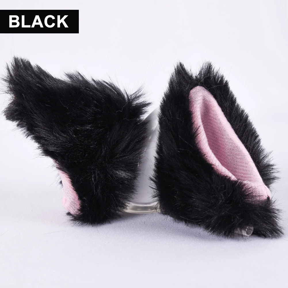 

New 1Pair Motorcycle Helmet Cute Cat Ears Plush Motocross Full Face Off Road Helmet Decor Accessories Helmet Sticker Styling