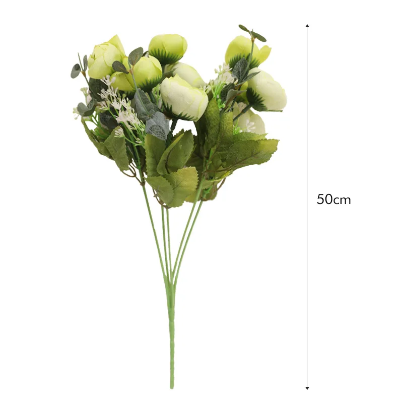 Искусственный Весенний букет из камелий с 10 головками шелковые цветы для