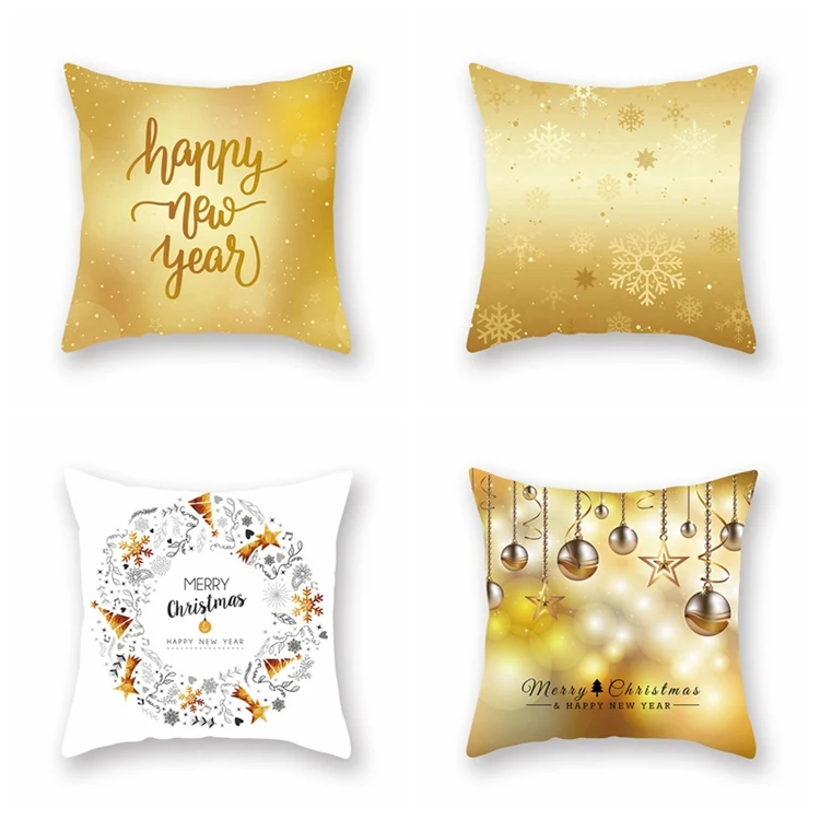 Taoup золотой черный Снежинка Счастливого Рождества наволочка Рождественский Декор для дома Декор для рождества украшения Xmas Noel Санта Клаус