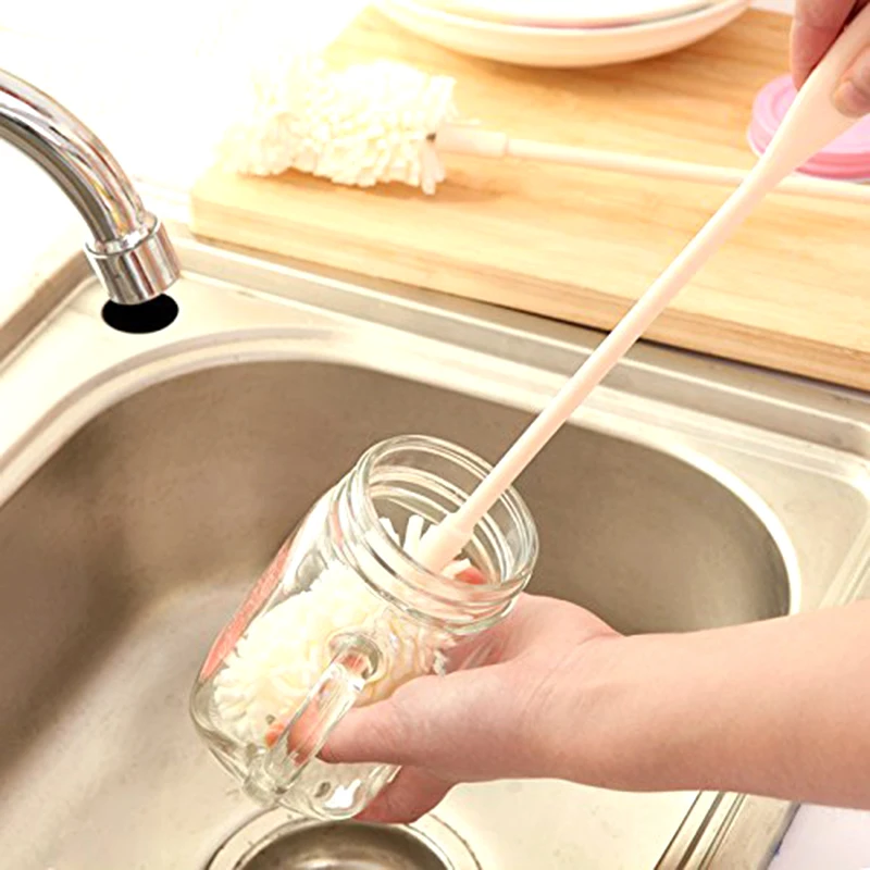 

2021 New White Cup Brush Kitchen Cleaning Sponge Brush Washing Tea For Wineglass Glass Cleaner Brushes Family Coffe Tools B X2K7