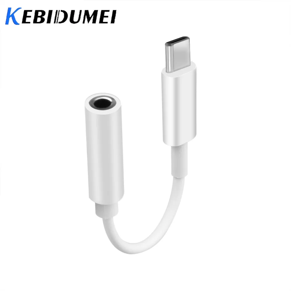 Адаптер для наушников Kebidu с USB Type-C папа на гнездо 3 5 мм C аудиокабель Aux Huawei P20 P30 Pro
