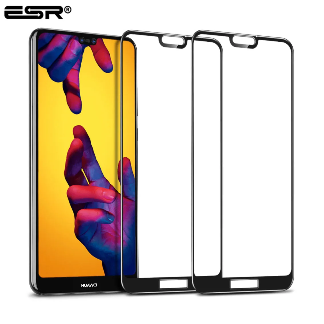 ESR 2 Pack для Huawei P20 Lite защита экрана 3D 9H изогнутое стекло P20Lite защитный полный