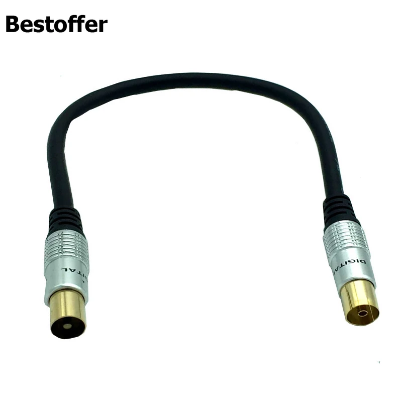 30 см позолоченный 9 5 мм ТВ адаптер Папа-мама кабель коаксиальный HD | Электроника