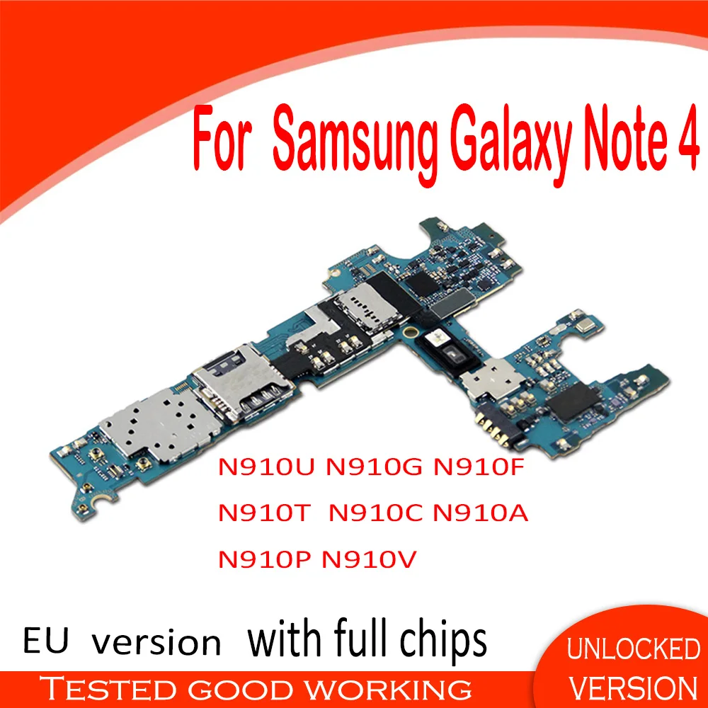 Для Samsung Note 4 N910 оригинальная материнская плата для samsung N910U N910G N910F N910T N910C N910A N910P N910V