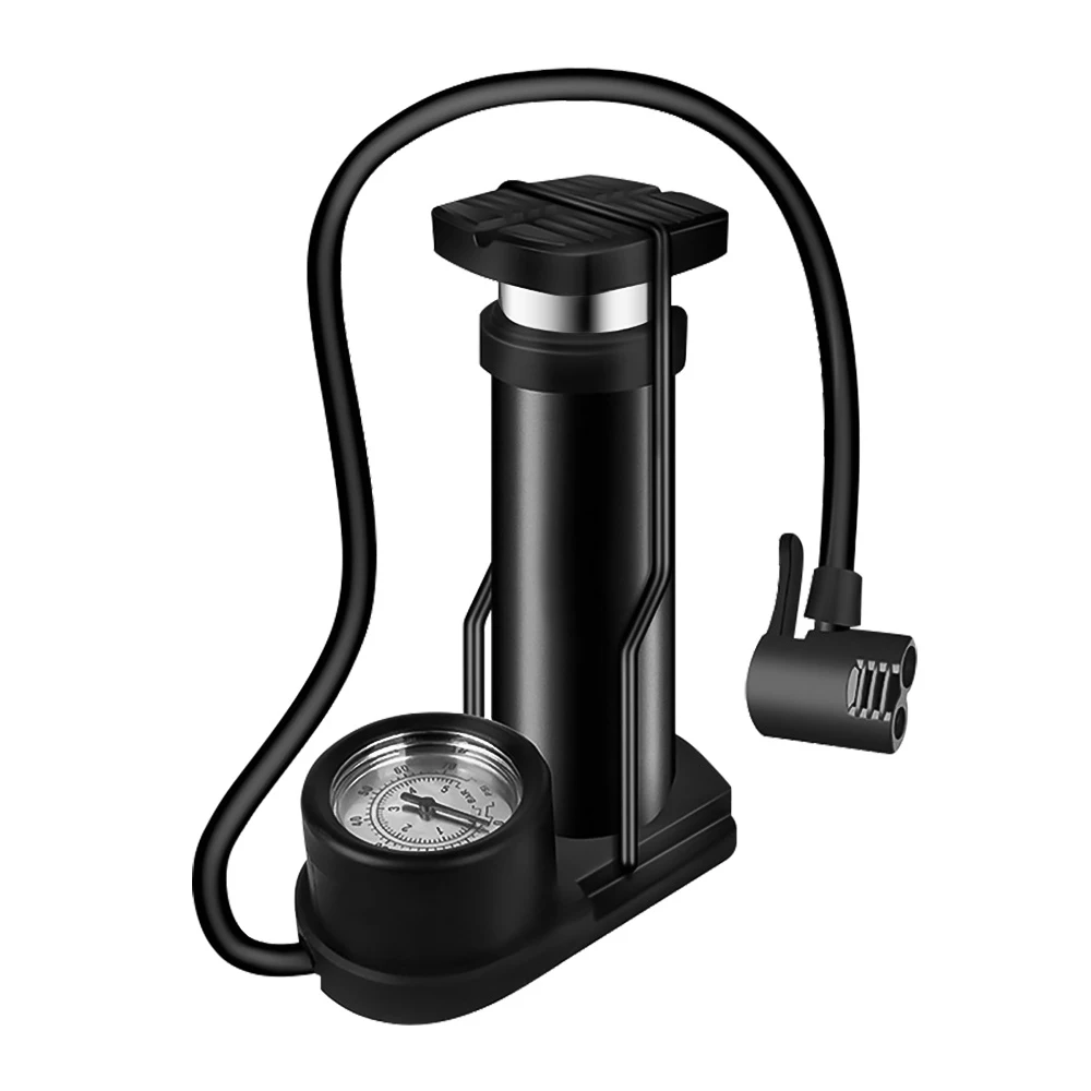 Прочный велосипедный насос активация ножкой напольный портативный