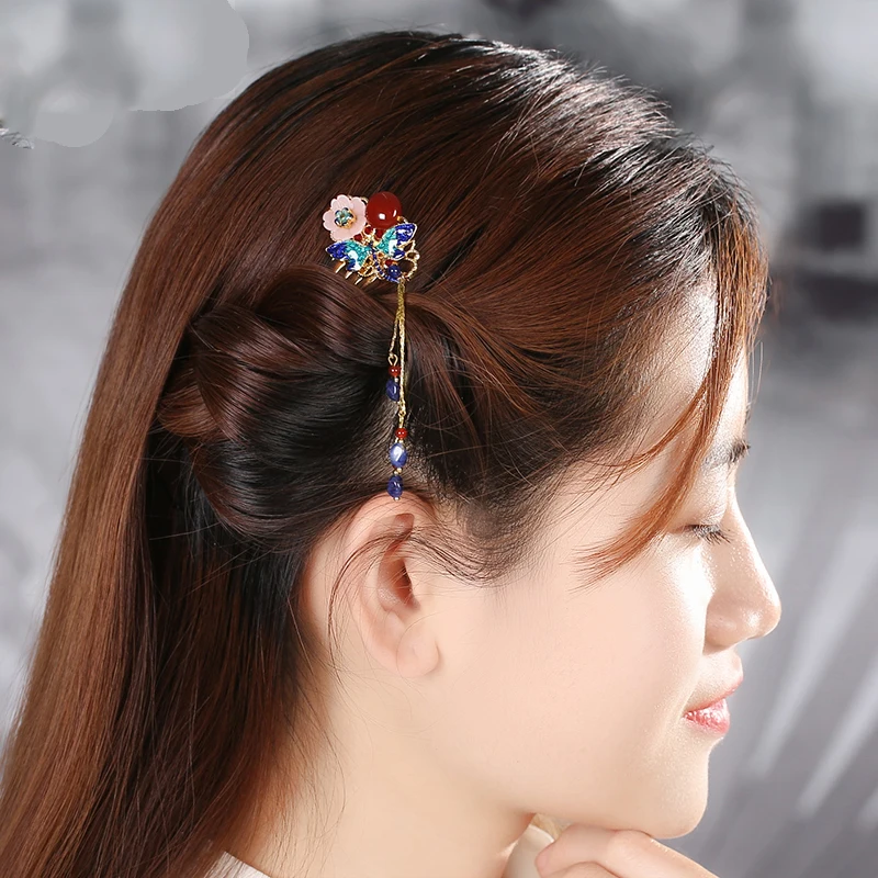 1 шт. ручной работы гребень для волос с кисточками женские древних Стиль