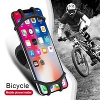 adjustable bicycle phone holder for iphone xiaomi universal mobile cell phone holder bike handlebar clip stand gps mount bracket