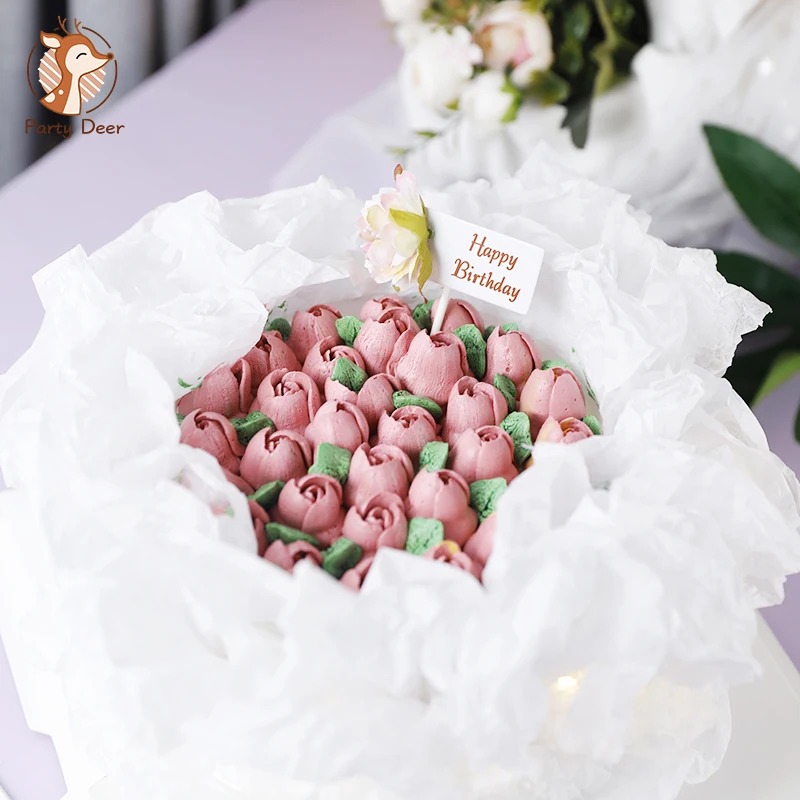 Фото Russian Tulip Piping Pastry Nozzle Tips Baking Tools Cakes Decoration Set Stainless Steel Nozzles Cupcake №1