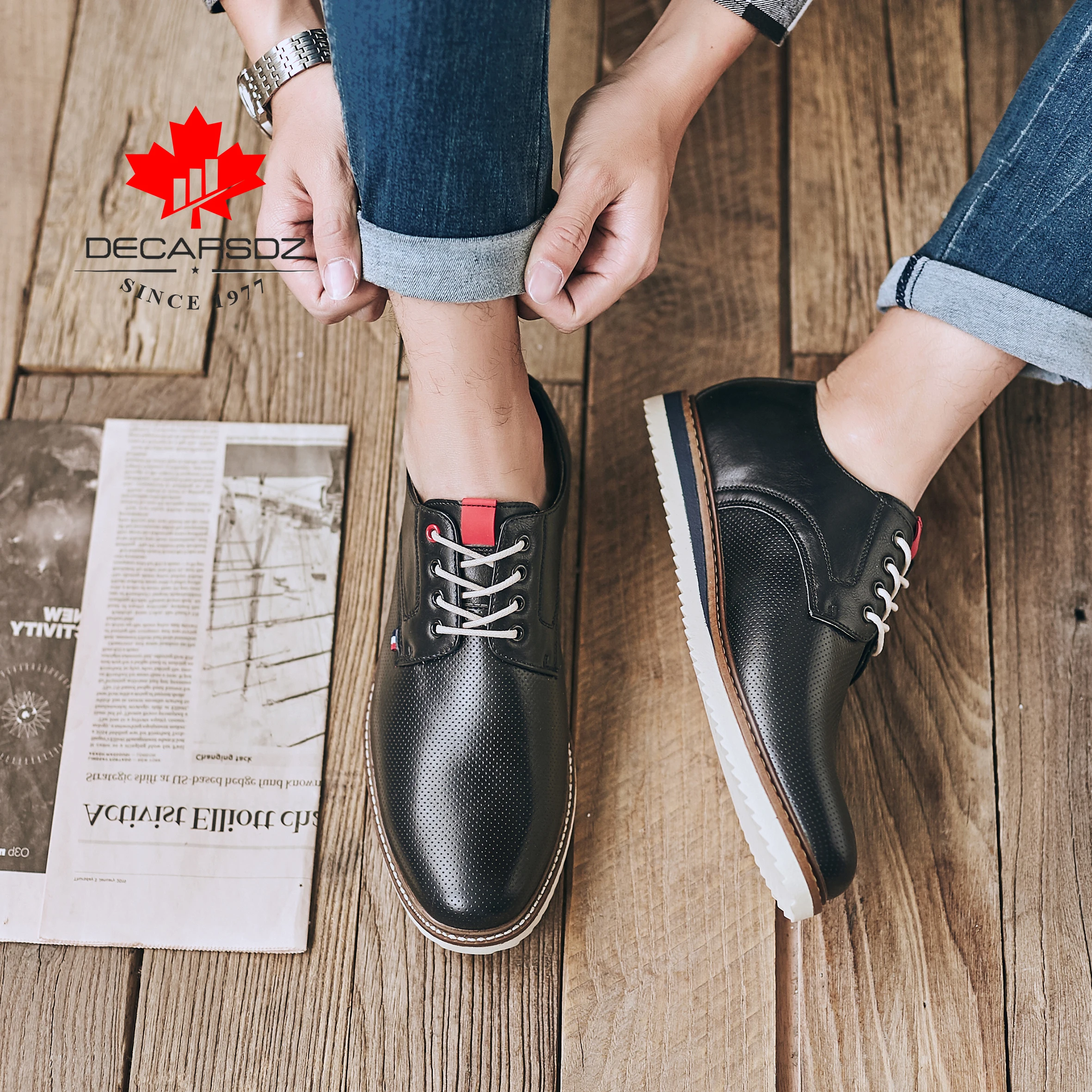 Мужские повседневные туфли мужские модные на шнуровке весна-осень 2022 удобная