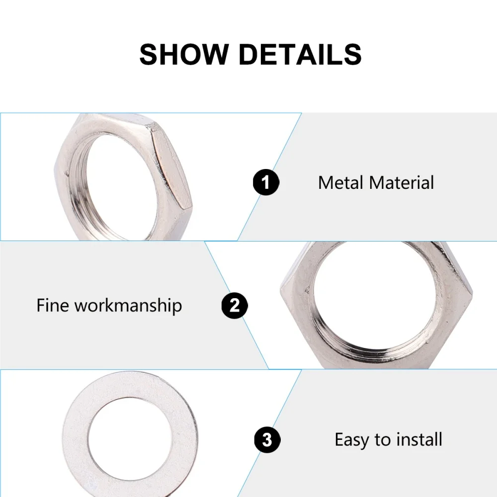 40 stücke gitarre mutter dichtung potentiometer mutter und dichtung kleine metall elektrische gitarre teile für home shop m7 stil free glo