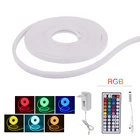 Неоновая RGB неоновая лента, 12 В постоянного тока, 5050 светодиодных лент, гибкая неоновая веревка, s светильник чная лампа, 72 СВЕТОДИОДАм, IP67 водонепроницаемая трубка, неоновая вывеска для декора