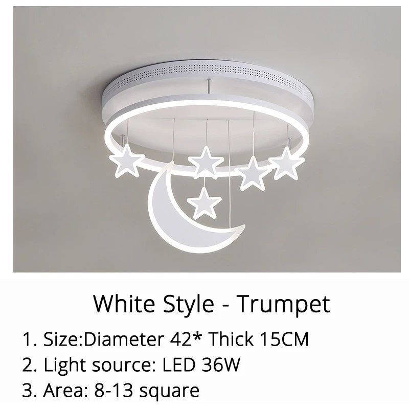 white 42cm 36w 8003 Акриловый светодиодный светильник-люстра для детской кровати, кабинета, железная основа, кремниевый Диммируемый пульт дистанционного управления, розовый, белый, осветительная лампа - Цвет абажура: white 42cm 36w 8003