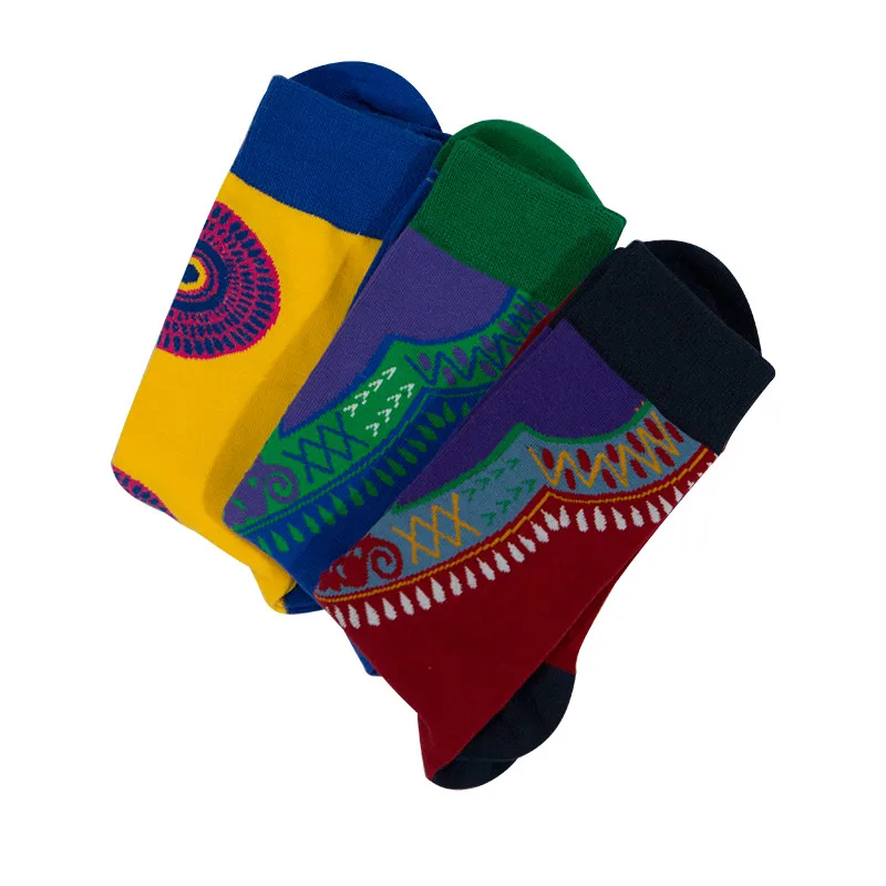 Рождественские подарки супер эластичные носки 17 цветов теплые Afircan с рисунком