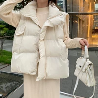 hzirip women parka ol vest coats m 2xl femme lady solid plus size casual winter jacket thick warm cotton padded bread clothing
