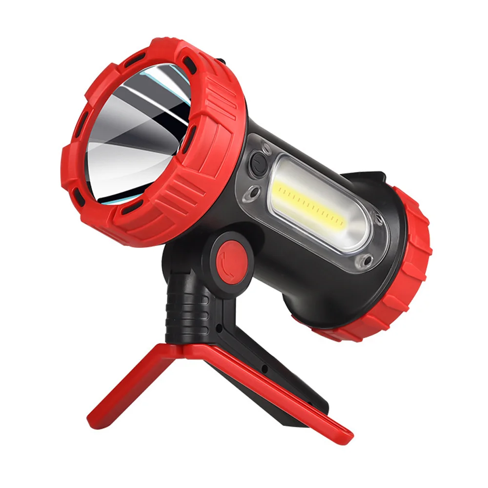 

LED Flashlight Foldable Torch Light With Tripod USB Waterproof Camping Lantern Outdoor Handheld Searchlight Emergency Lamp