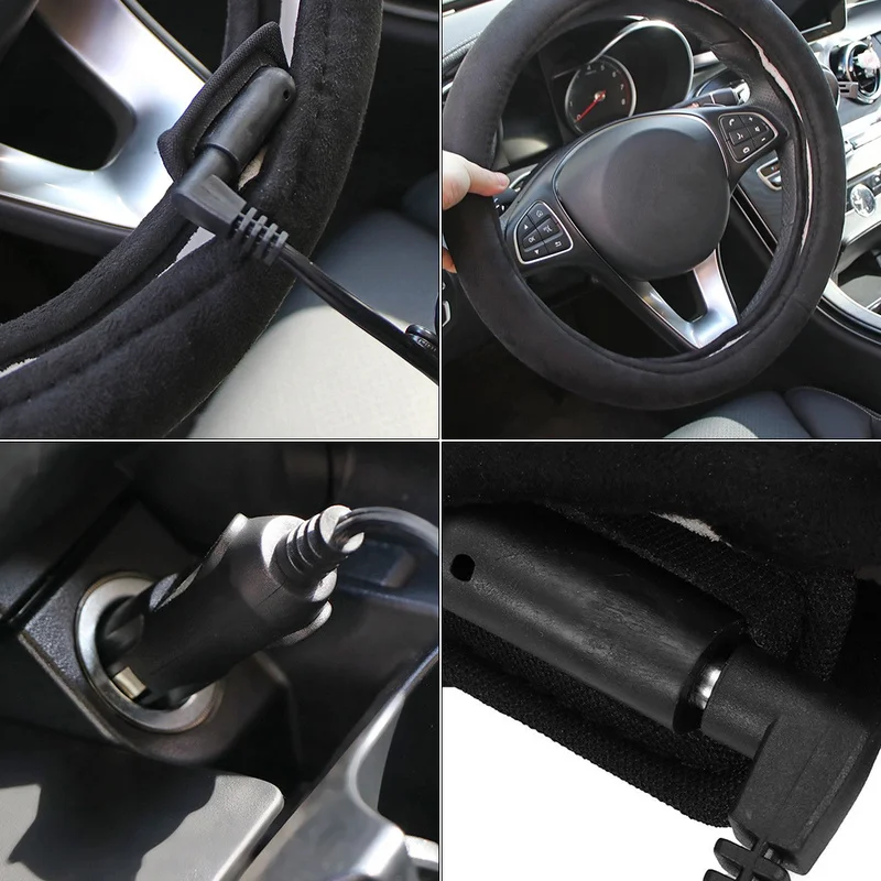 12V Car Heating Electric Cover Fur Steering Wheel Furry Automobile Parts Accessories | Автомобили и мотоциклы