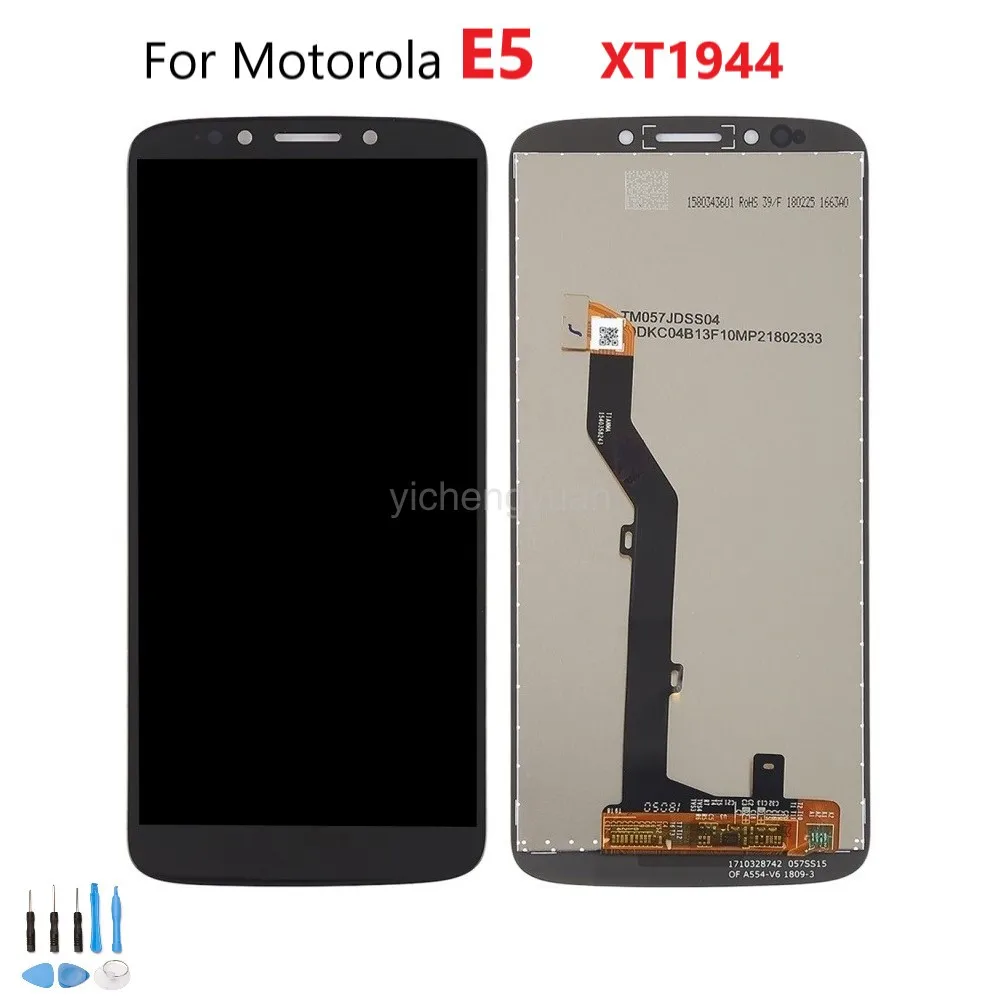 

ЖК-дисплей 5,7 дюйма для Motorola Moto E5 XT1944, сенсорный экран с дигитайзером в сборе, сменные детали для Moto E5 с рамкой, оригинал