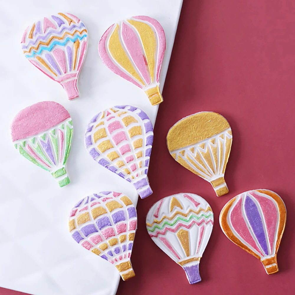 

4 Pcs/set Hot Air Balloon Biscuits Fondant Cake Silicone Mold Candy Embossed Mould Cookies Decoration Molds Baking Cake Tools