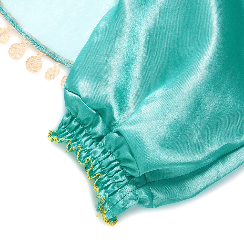 Костюм принцессы жасмина для девочек Нарядное платье Комплект модной одежды Топ