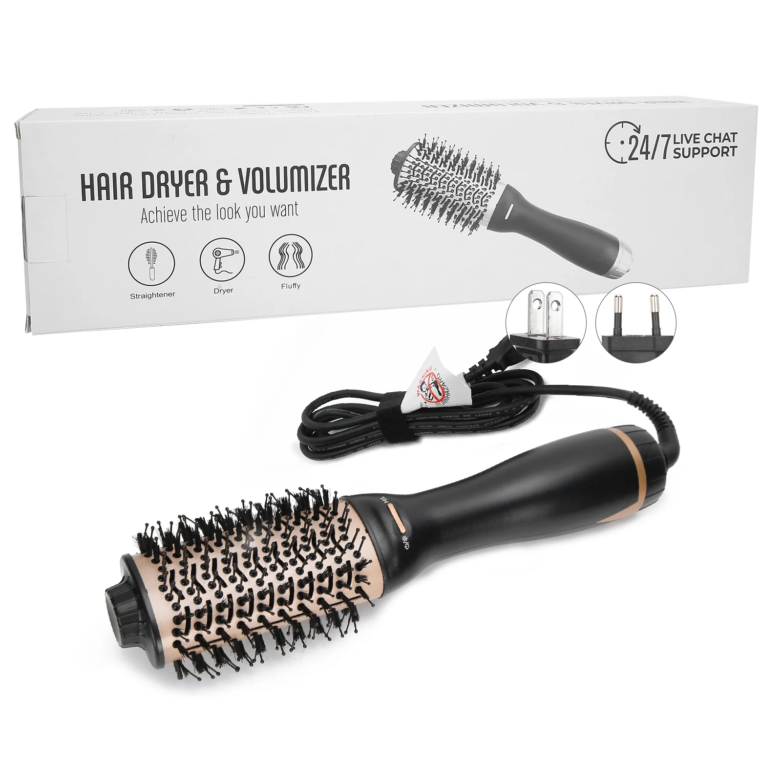 

NEW Hairdressing Brush Styling Comb Electric Blow Hair Brush Straightener Comb Curling Brush Professional Hairdressing Tools
