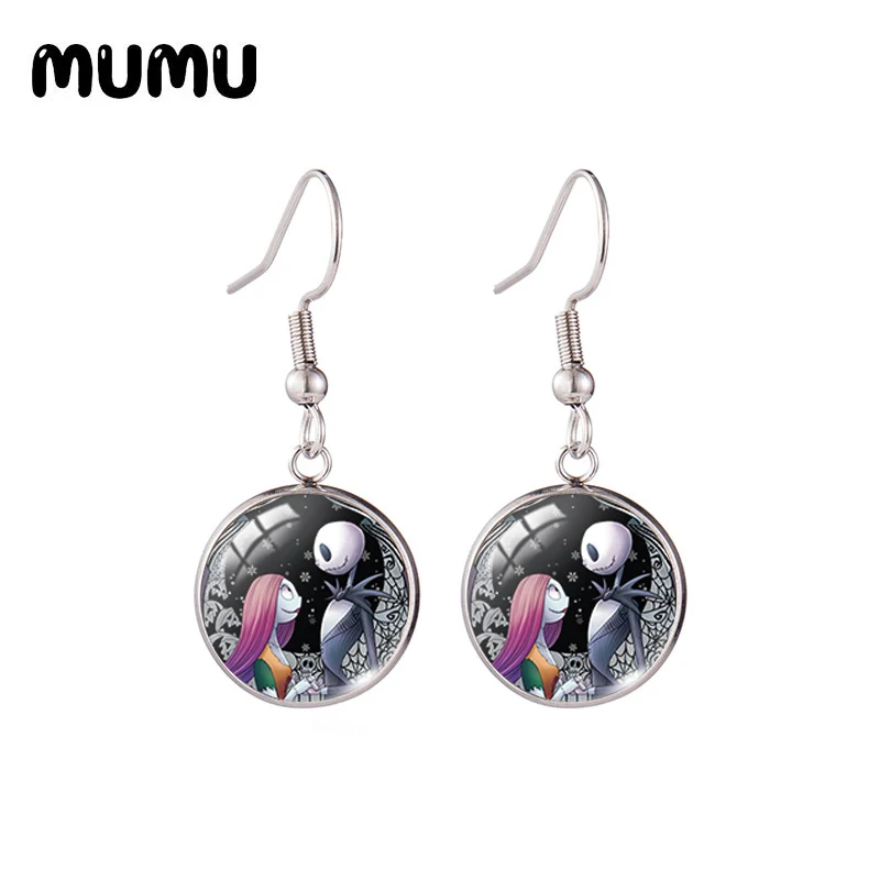 Серьги в форме крючка Салли Джек круглые ювелирные изделия стеклянный купол