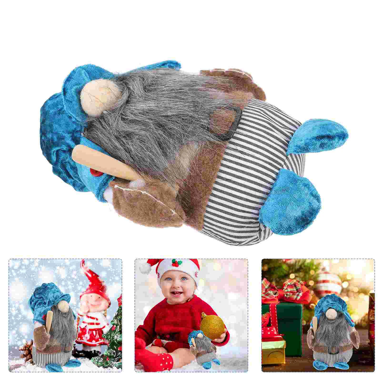 

1 Pc Christmas Doll Scene Ornament Decorative Christmas Gnome Baseball Doll Decor