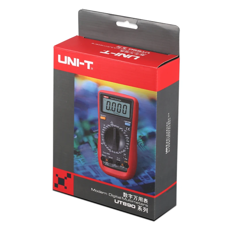 Цифровой мультиметр тестер с ручной настройкой диапазона и подсветкой UT890C UT890D +
