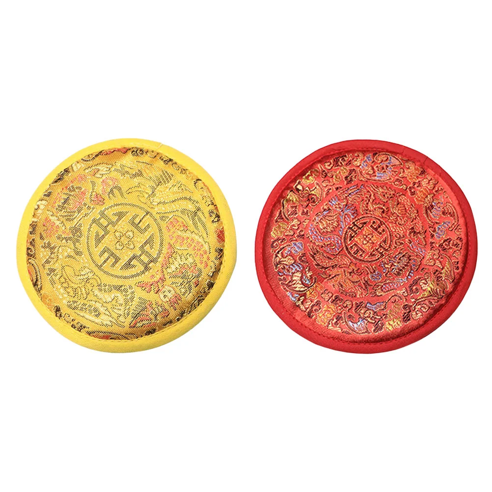 

2pcs Singing Bowl Cushion Buddhism Round Tibetan Bowl Cushion Tibetan Singing Bowl Mat Pads for Singing Bowls