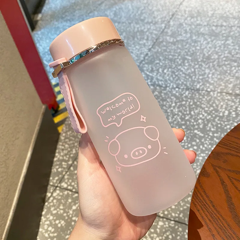 400 мл Матовая бутылка для воды с веревкой бутылки фруктового сока герметичная