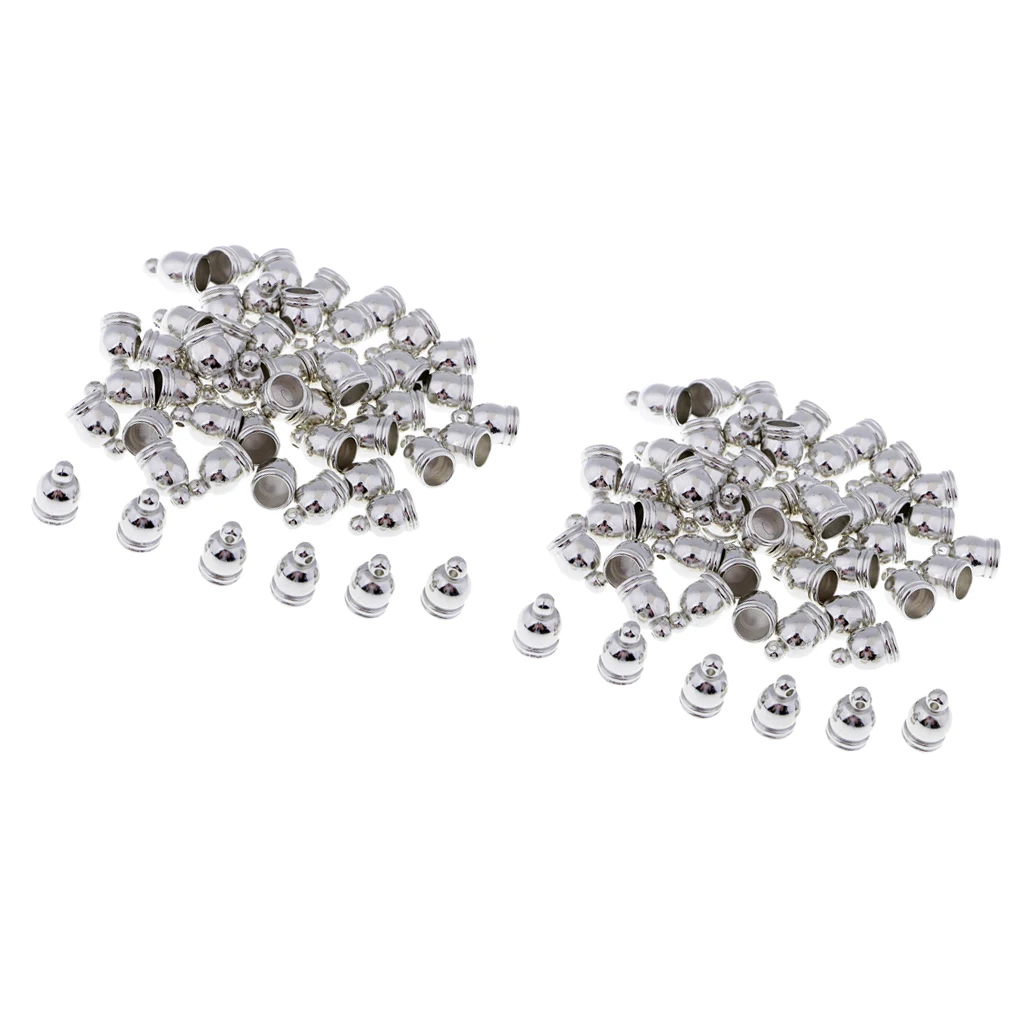 100 шт Концевая крышка бусина пробка подходит 6 мм кожаный шнур ювелирных изделий