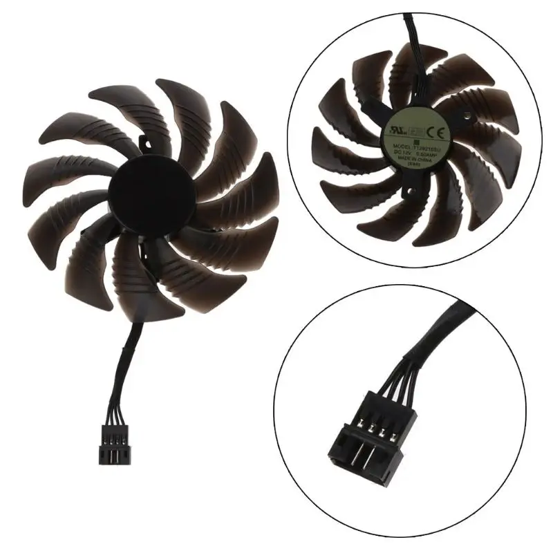 88 мм T129215SU 4Pin вентилятор охлаждения для Gigabyte GTX 1050 1060 1070 960 RX 470 480 35EA|Охлаждающие