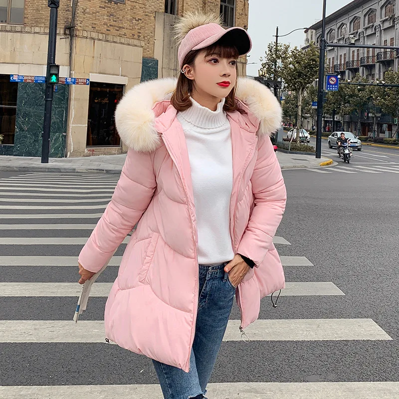 Однотонные меховые свободные хлопковые пальто с капюшоном для женщин, Harajuku, на молнии, с карманами, средней длины, Pakas Feminin, корейские женские милые теплые куртки
