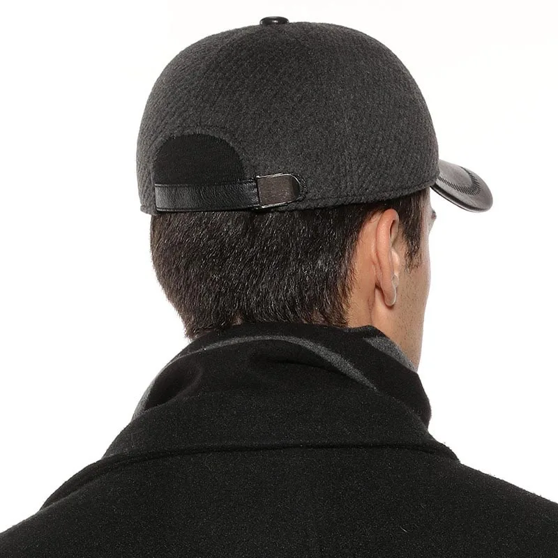 Бейсболка Fibonacci Мужская зимняя Кепка из искусственной кожи Кепка-бейсболка |